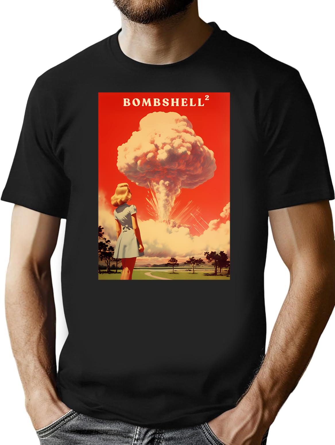 Barbenheimer 2023 (5) T-Shirt for Men & Women, T-Shirts Graphic Tee - Black