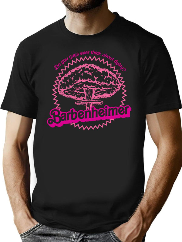 Barbenheimer T-Shirt for Men & Women, T-Shirts Graphic Tee - Black