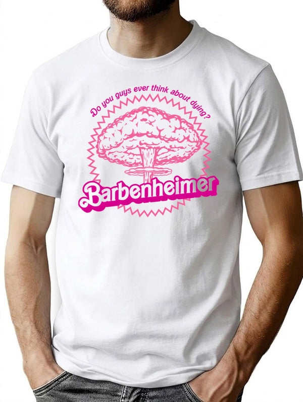 Barbenheimer T-Shirt for Men & Women, T-Shirts Graphic Tee - White