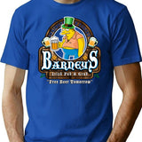 Barney'S Irish Pub And Grub T-Shirt for Men & Women, T-Shirts Graphic Tee - Blue