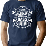 Bass Players Bassist Funny Quote Vintage Gifts T-Shirt for Men & Women, T-Shirts Graphic Tee - Navy