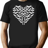 Bat Love T-Shirt for Men & Women, T-Shirts Graphic Tee - Black