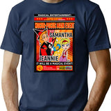 Battle Samantha Vs Jeannie Magic Event T-Shirt for Men & Women, T-Shirts Graphic Tee - Navy