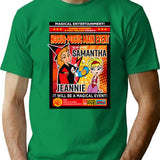 Battle Samantha Vs Jeannie Magic Event T-Shirt for Men & Women, T-Shirts Graphic Tee - Green