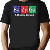 Bazinga Element Chart T-Shirt for Men & Women, T-Shirts Graphic Tee - Black