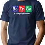 Bazinga Element Chart T-Shirt for Men & Women, T-Shirts Graphic Tee - Navy