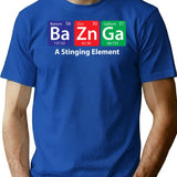 Bazinga Element Chart T-Shirt for Men & Women, T-Shirts Graphic Tee - Blue