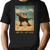 Beach Life Sandy Toes Irish Setter Dog T-Shirt for Men & Women, T-Shirts Graphic Tee - Black