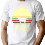 Because Goats Are Freaking Awesome - Retro Vintage Funny Goat Lovers Gift T-Shirt for Men & Women, T-Shirts Graphic Tee - White