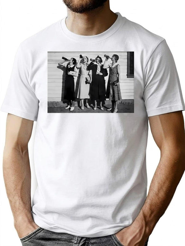Beer Drinkers T-Shirt for Men & Women, T-Shirts Graphic Tee - White