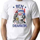Ben Drankin Usa Flag 4th Of July Patriot T-Shirt - White