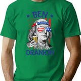 Ben Drankin Usa Flag 4th Of July Patriot T-Shirt - Green