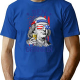 Ben Drankin Usa Flag 4th Of July Patriot T-Shirt - Blue