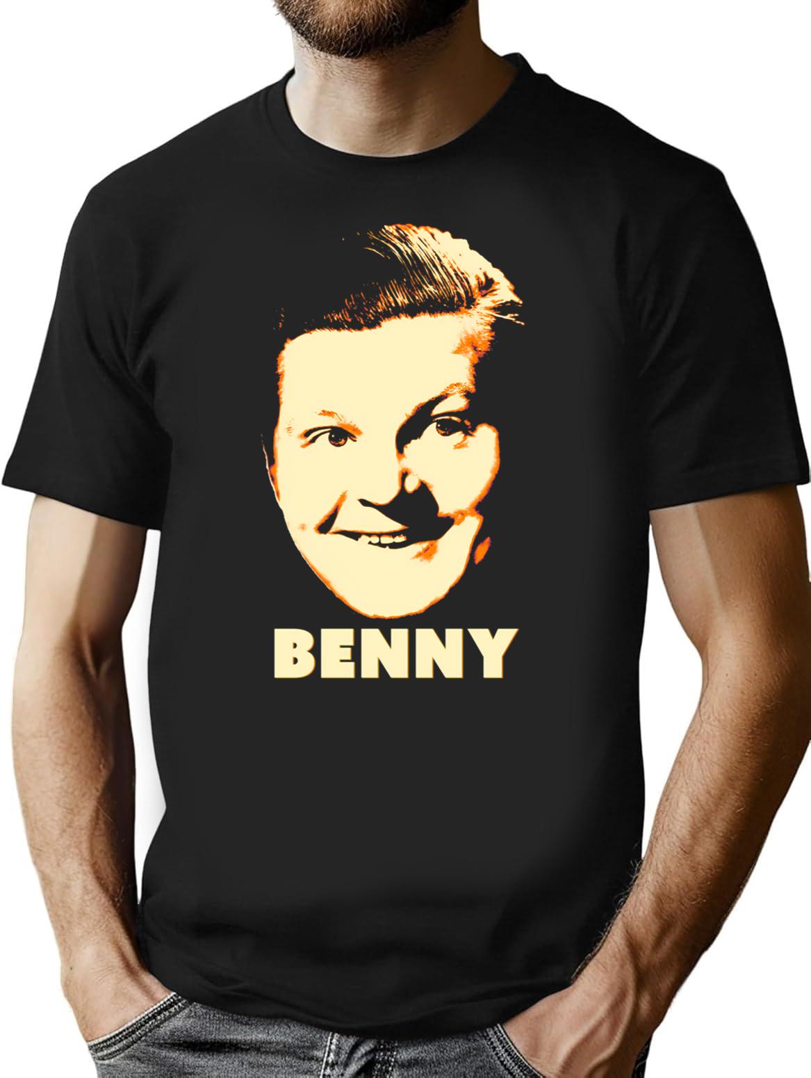 Benny T-Shirt - Retro Graphic Tee for Men & Women - Black
