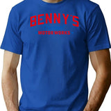 Benny's Original Motorworks Chop Shop Custom Car Mechanic Logo From Los Santos San Andreas T-Shirt - Blue