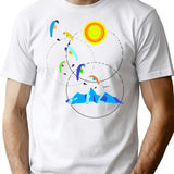 Berg Paraglider Paragliding Sun T-Shirt - Retro Graphic Tee for Men & Women - White