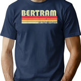 Bertram Gift Name Personalized Funny Retro Vintage Birthday T-Shirt - Navy