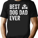 Best Dog Dad Ever (1) T-Shirt - Retro Graphic Tee for Men & Women - Black
