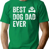 Best Dog Dad Ever (1) T-Shirt - Retro Graphic Tee for Men & Women - Green