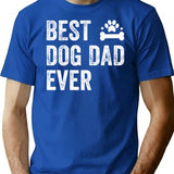 Best Dog Dad Ever (1) T-Shirt - Retro Graphic Tee for Men & Women - Blue