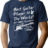 Best Guitar Player In The World Textual T-Shirt - Navy