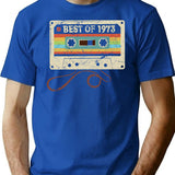 Best Of 1973 Funny Vintage Cassette T-shirt 52nd Birthday Gift For Men Women - Blue