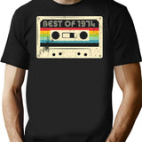 Best Of 1974 T-Shirt - Retro Graphic Tee for Men & Women - Black