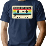 Best Of 1974 T-Shirt - Retro Graphic Tee for Men & Women - Navy