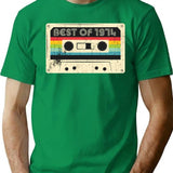 Best Of 1974 T-Shirt - Retro Graphic Tee for Men & Women - Green