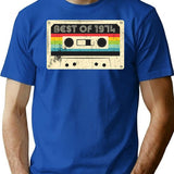 Best Of 1974 T-Shirt - Retro Graphic Tee for Men & Women - Blue
