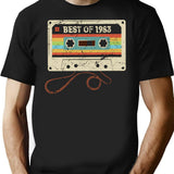 Best Of 1983 42 Year Old Funny Vintage Cassette T-shirt 42nd Birthday Gift For Men Women (1) - Black