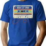 Best Of 1983 42 Year Old Funny Vintage Cassette T-shirt 42nd Birthday Gift For Men Women (1) - Blue