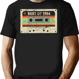 Best Of 1984 41 Year Old Funny Vintage Cassette T-shirt 41st Birthday Gift For Men Women - Black