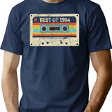 Best Of 1984 41 Year Old Funny Vintage Cassette T-shirt 41st Birthday Gift For Men Women - Navy