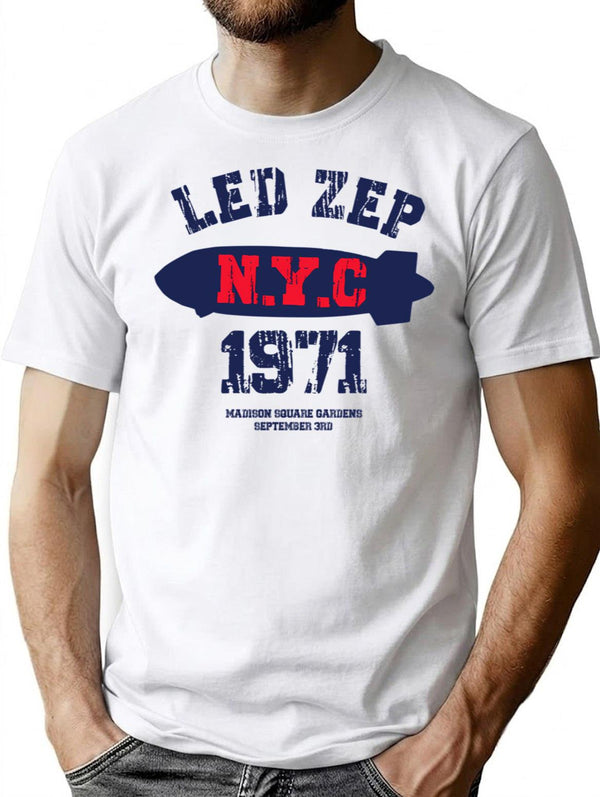 Best Of Led Zep N.Y.C T-Shirt for Men & Women, T-Shirts Graphic Tee - White