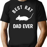 Best Rat Dad Ever T-Shirt - Retro Graphic Tee for Men & Women - Black
