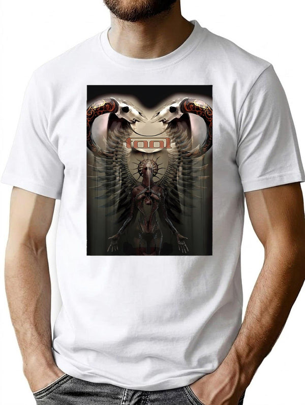 Best Toolband Album T-Shirt - Retro Graphic Tee for Men & Women - White