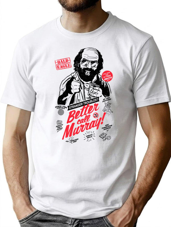 Better Call Murray T-Shirt - Retro Graphic Tee for Men & Women - White