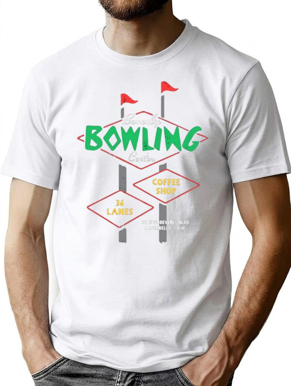 Beverly Bowl - Montebello Ca - Vintage Bowling Alley T-Shirt - White