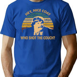 Beverly Hills Design Ninja Film - Who Shot The Couch T-Shirt - Blue