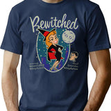 Bewitched With Darrin Vintage Worn T-Shirt - Retro Graphic Casual Tee - Navy