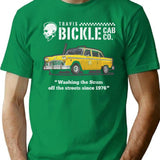 Bickle Cab Company Taxi Driver T-Shirt for Men & Women, T-Shirts Graphic Tee - Green