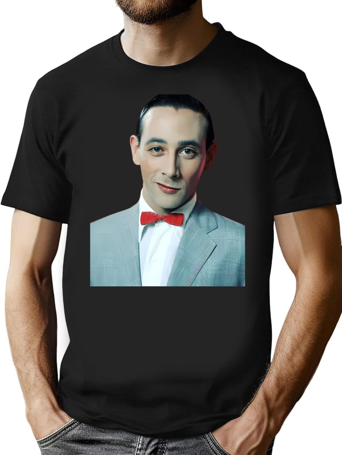 Big Adventure Nostalgia Peewee Herman Fan Art T-Shirt - Black
