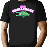 Big Challenges Alligator (1) T-Shirt - Retro Graphic Tee for Men & Women - Black