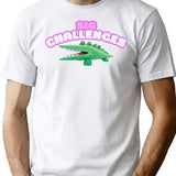 Big Challenges Alligator (1) T-Shirt - Retro Graphic Tee for Men & Women - White