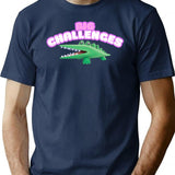 Big Challenges Alligator (1) T-Shirt - Retro Graphic Tee for Men & Women - Navy