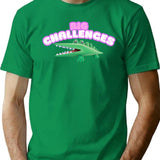 Big Challenges Alligator (1) T-Shirt - Retro Graphic Tee for Men & Women - Green