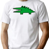 Big Challenges Alligator T-Shirt - Retro Graphic Tee for Men & Women - White