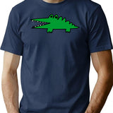 Big Challenges Alligator T-Shirt - Retro Graphic Tee for Men & Women - Navy
