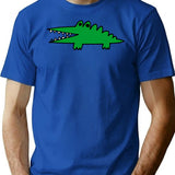 Big Challenges Alligator T-Shirt - Retro Graphic Tee for Men & Women - Blue